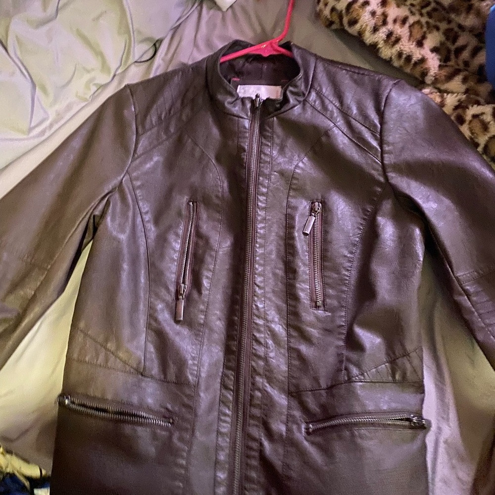 Leather jacket, size medium